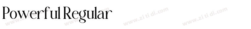 Powerful Regular字体转换